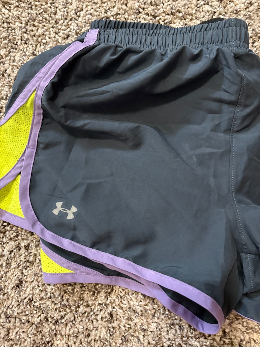 Under Armour Women’s Black Shorts with Purple Trim